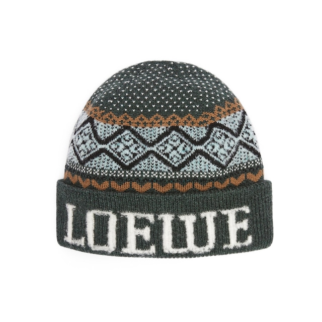 【LOEWE】BEANIE（GREEN/MULTI）