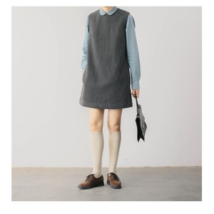 ラウンドカラーシャツ   F0018