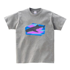 動物Tシャツ-ジンベイザメ（杢グレー）
