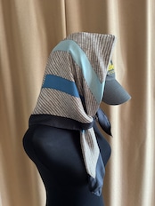 geometric frame silk scarf-5150-8