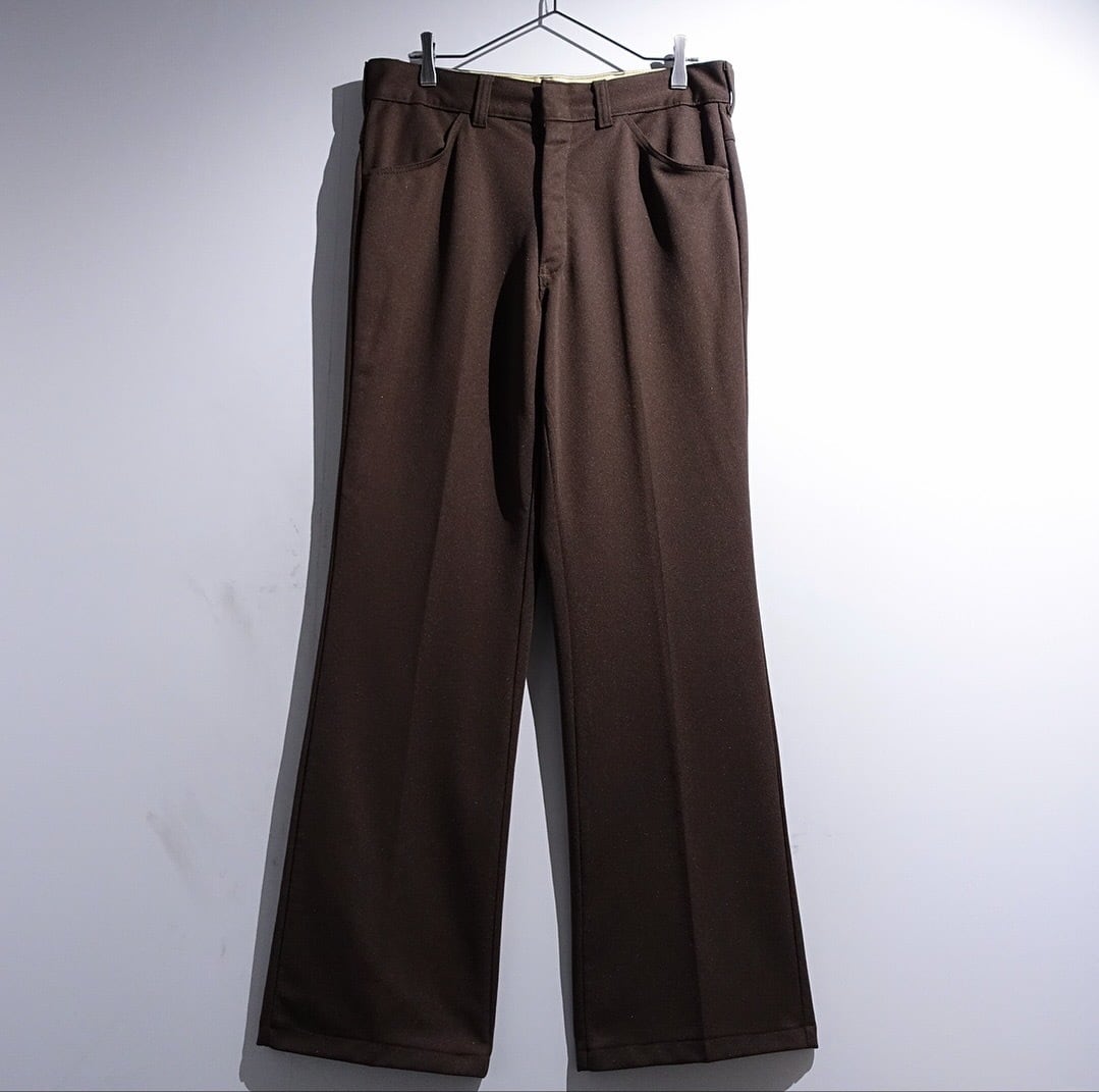 70s Brown Wide Flare Slacks