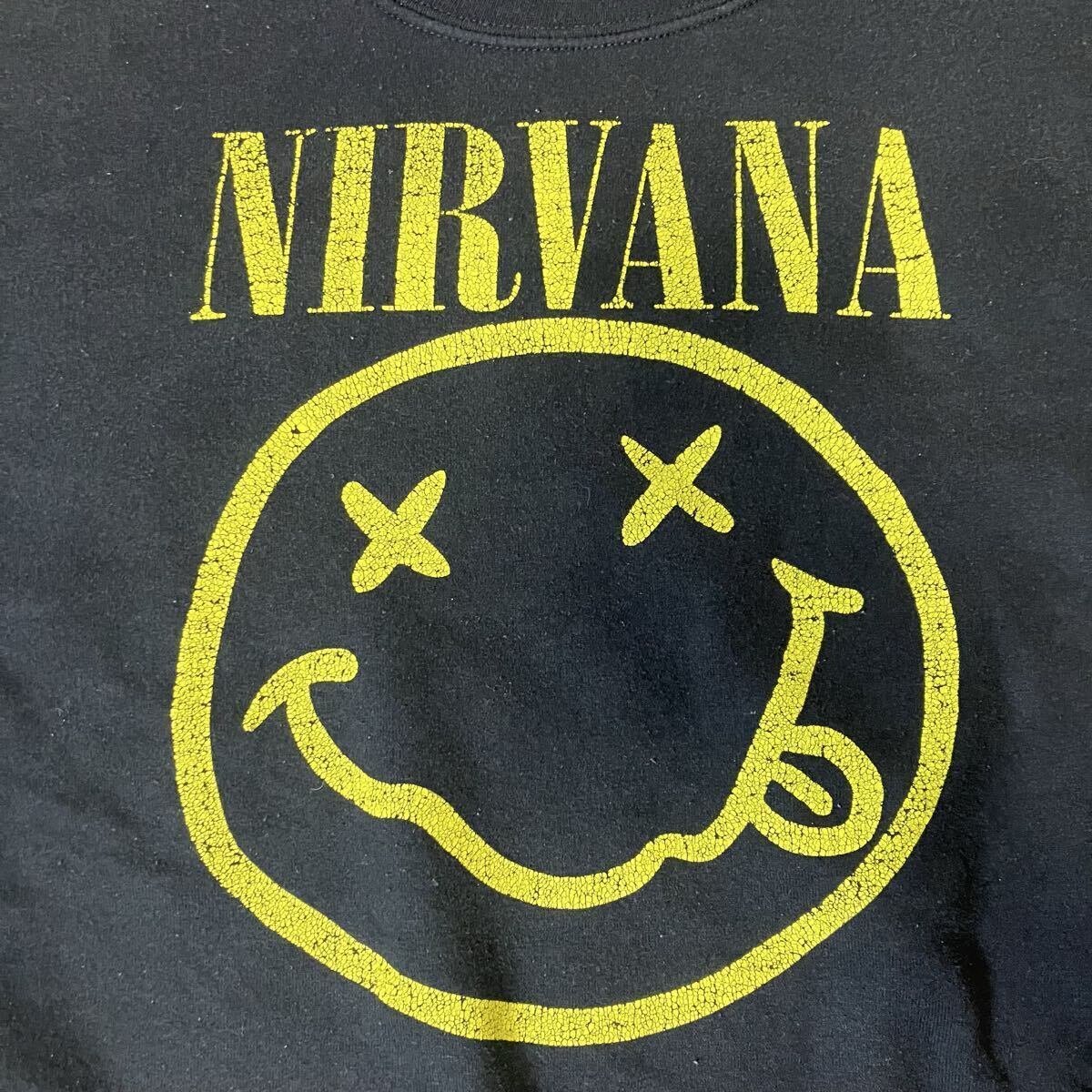 00s NIRVANA スマイリーフェイス GILDAN プリントスウェット 2XL