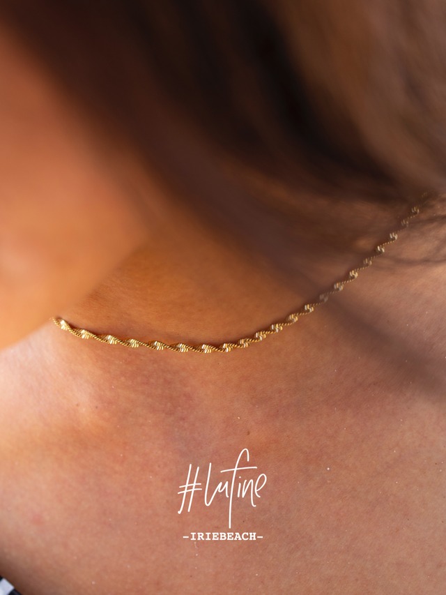 【#lufine】2mm snake screw choker