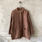 brown linen shirt