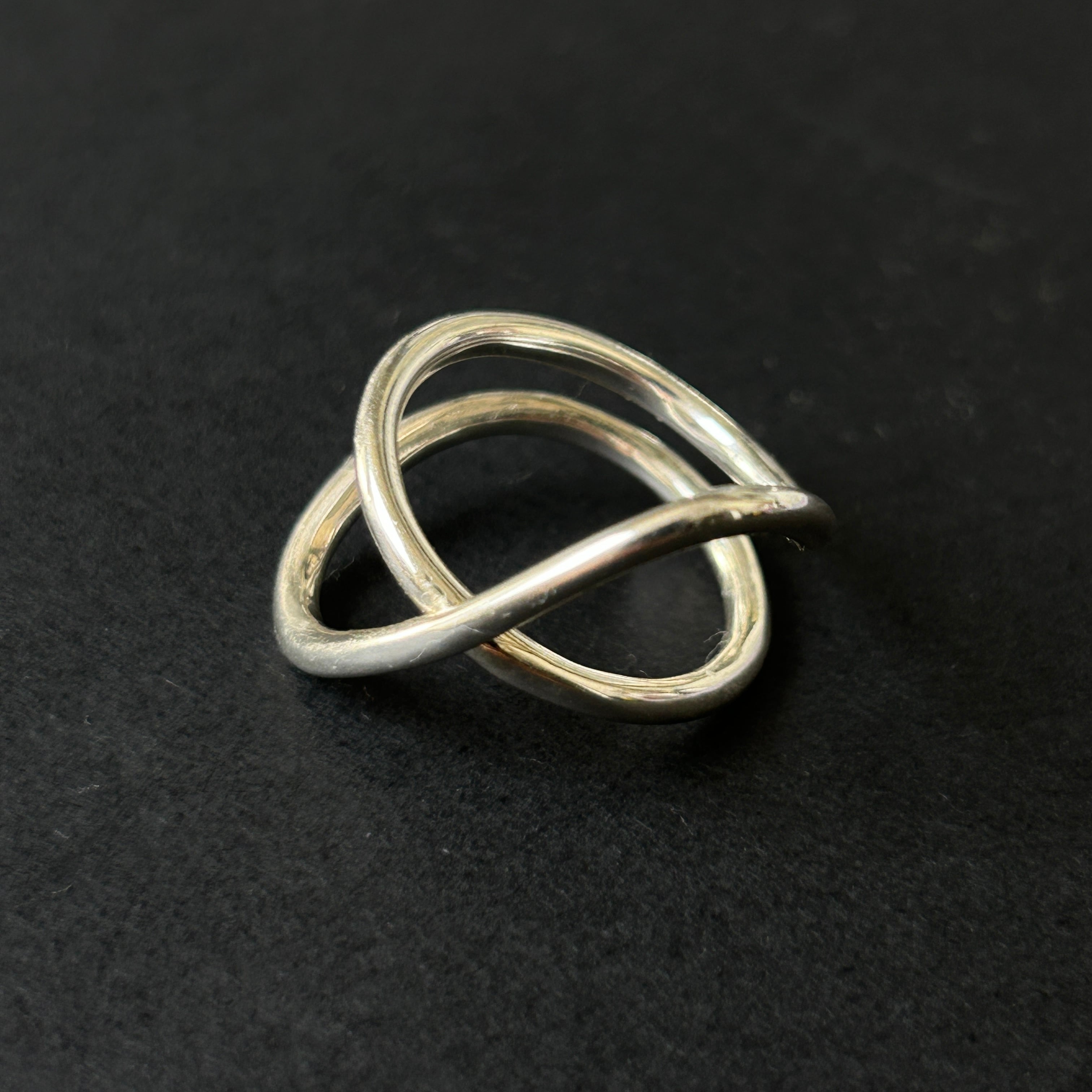 別注 シルバー925 silver クロスデザインリング/軽研磨仕上げ/18.5号