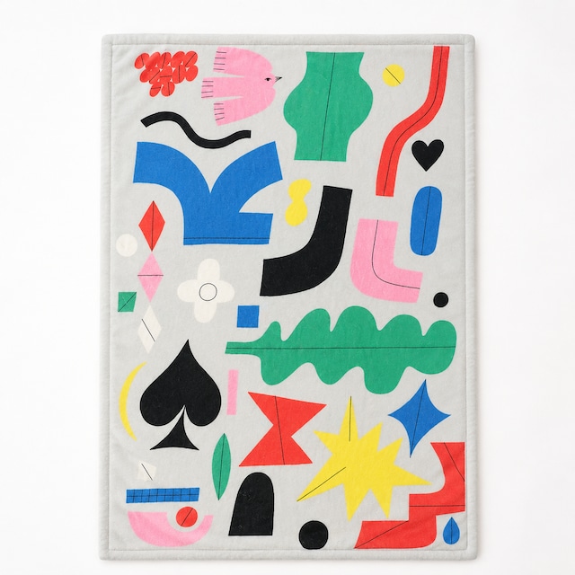 【 OLYA 】 Double layer Blanket "ブランケット" / Bird patterns