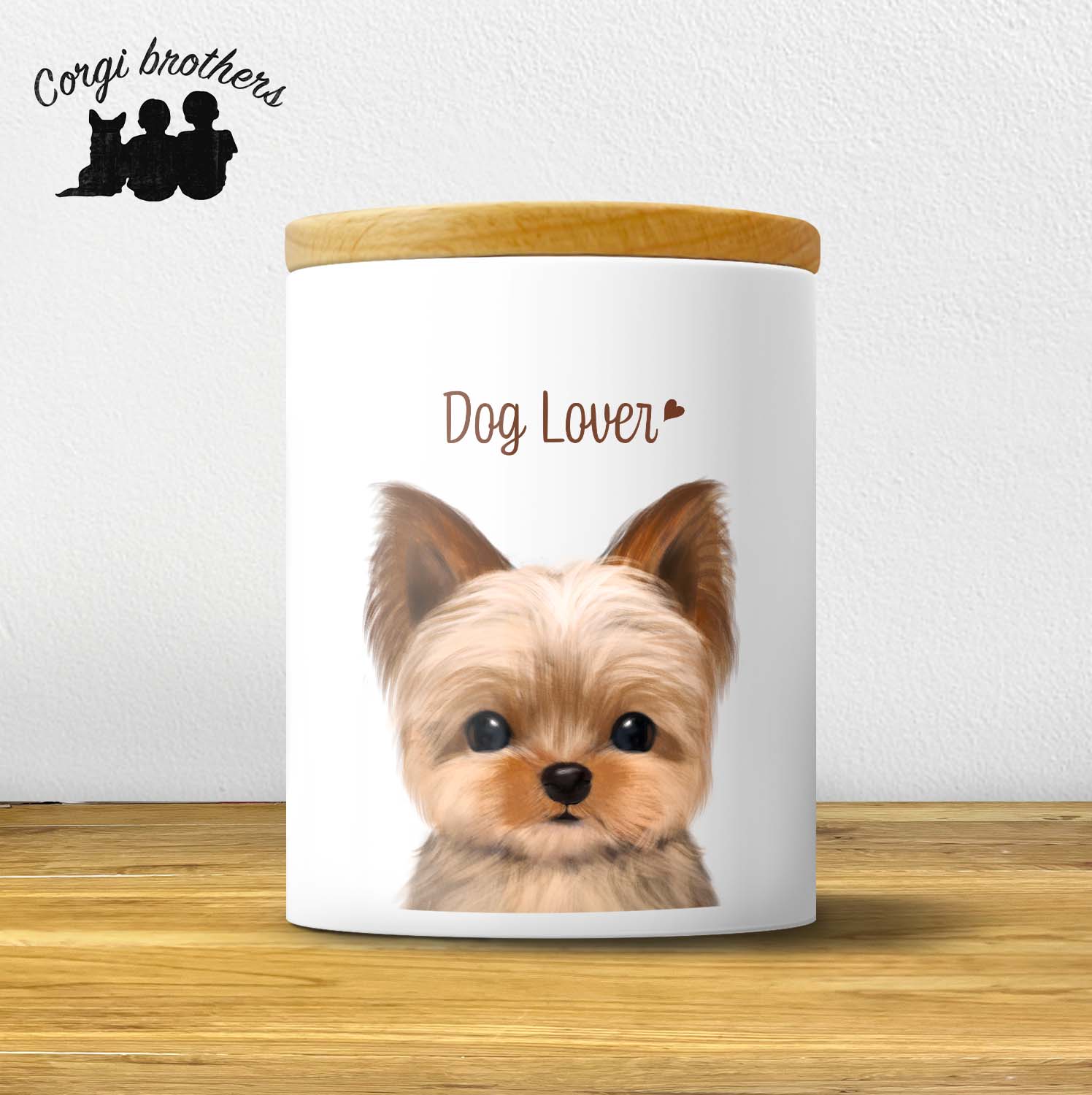 ヨークシャテリア 水彩画風 毛色1色 】 キャニスター お家用