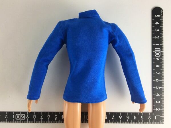 ドール服 1/6 男性用27 ストレッチ 長袖シャツ ブルー MCS0141 VG - 画像2