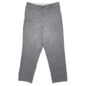 Papas パパス コットン&リネン ストレッチ テーパード クロップドパンツ スラックス サイズ S /グレー/日本製/男女でも