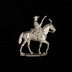 Pewter horse riding ornament