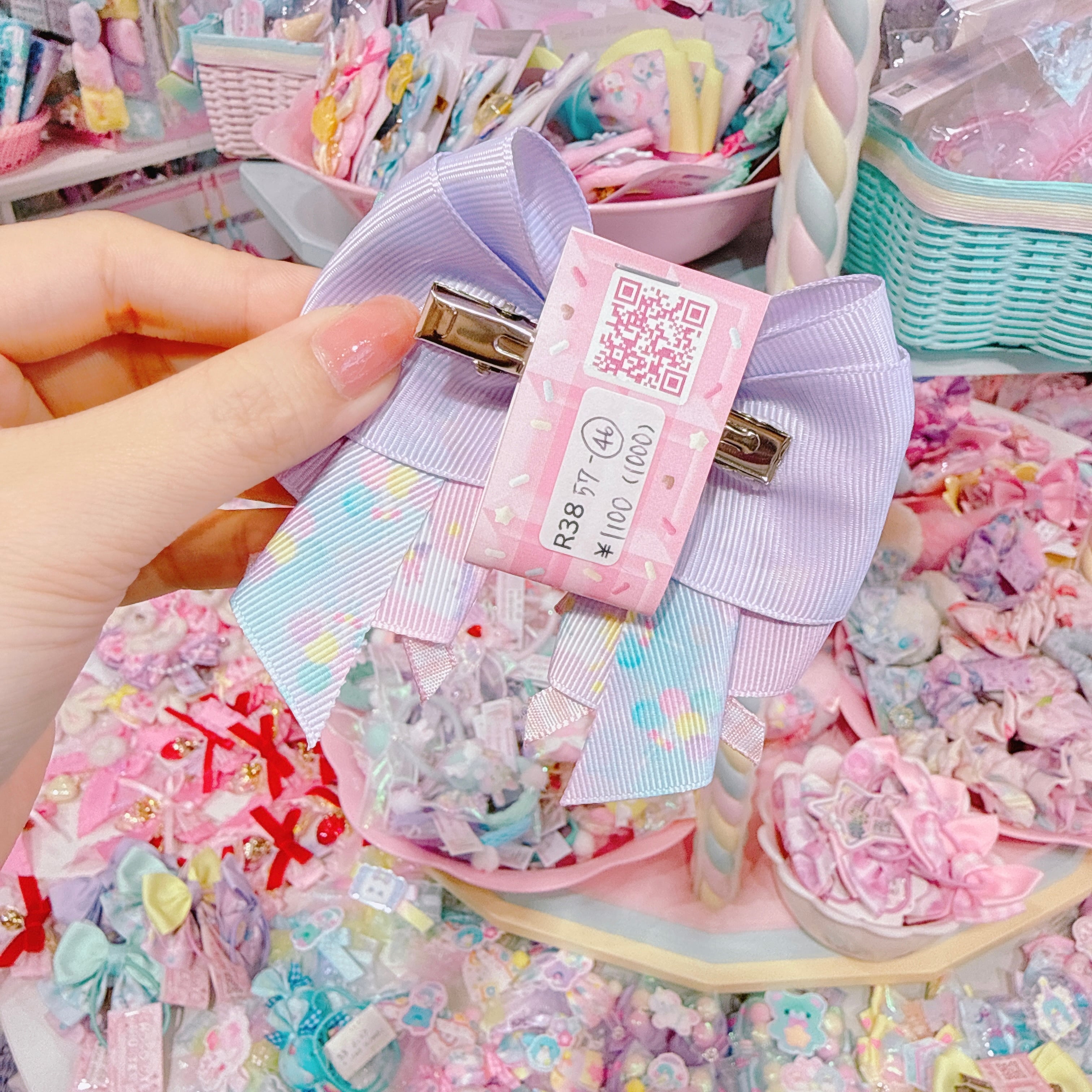 【R38】57-46カノンリボンヘアクリップ