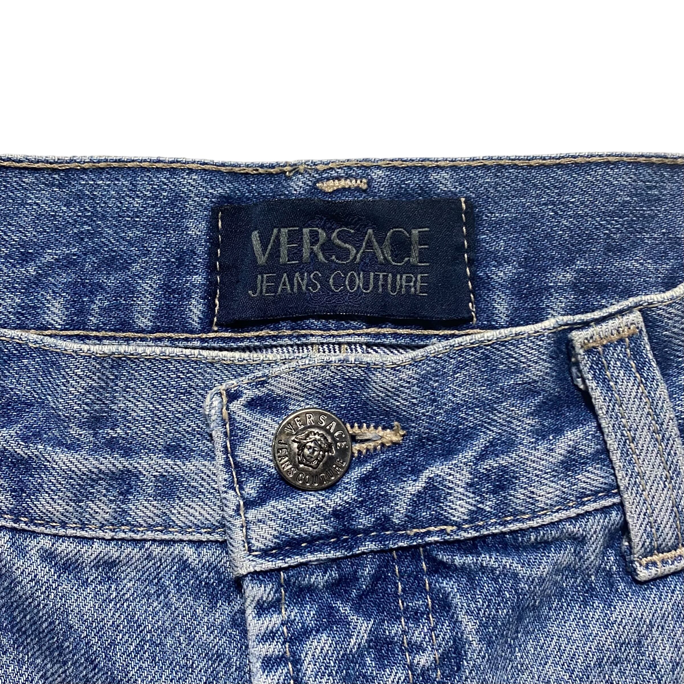 vintage VERSACE JEANS COUTURE damaged denim pants | NOIR ONLINE