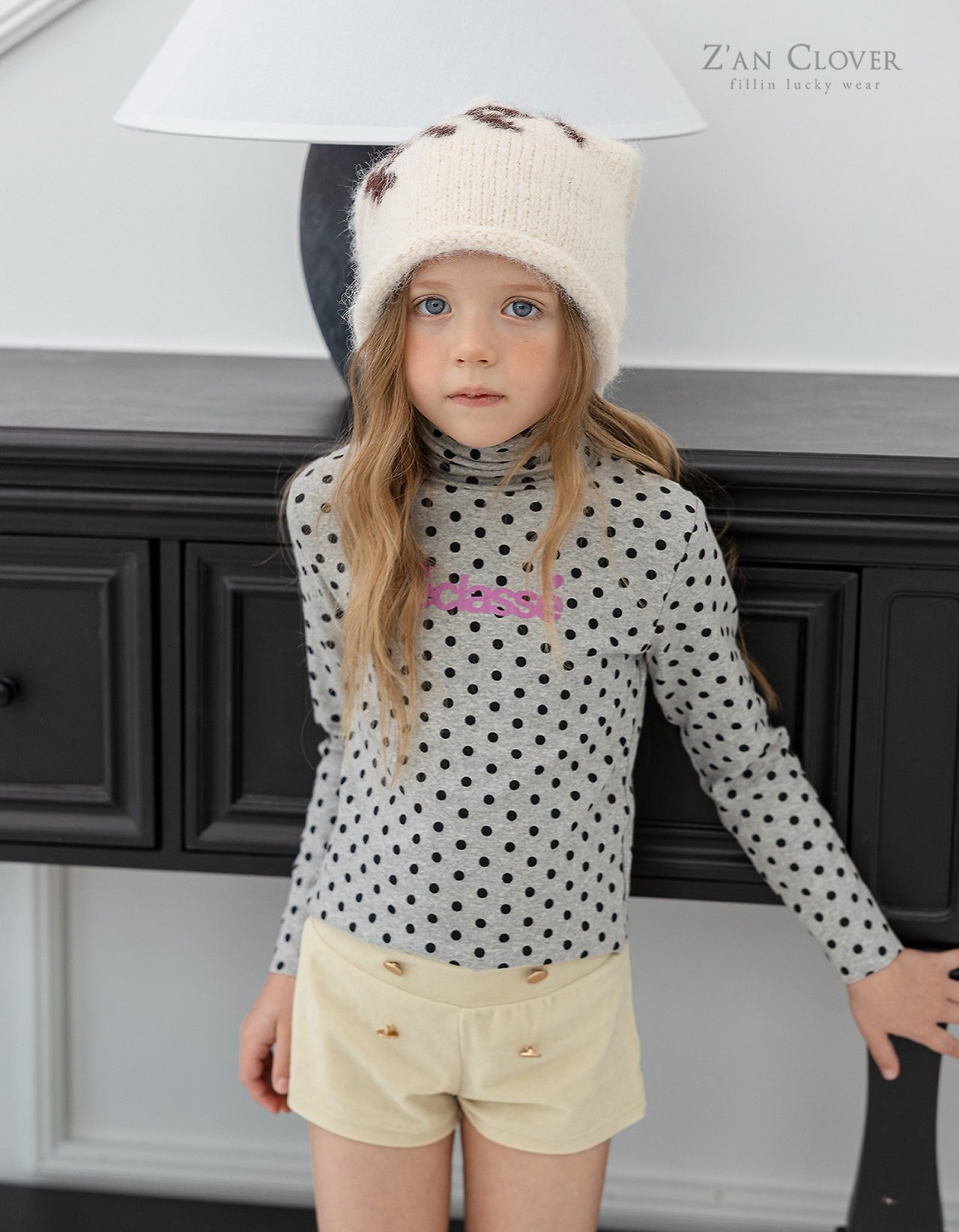ZAN CLOVER［取寄］dot high neck tee 26winter