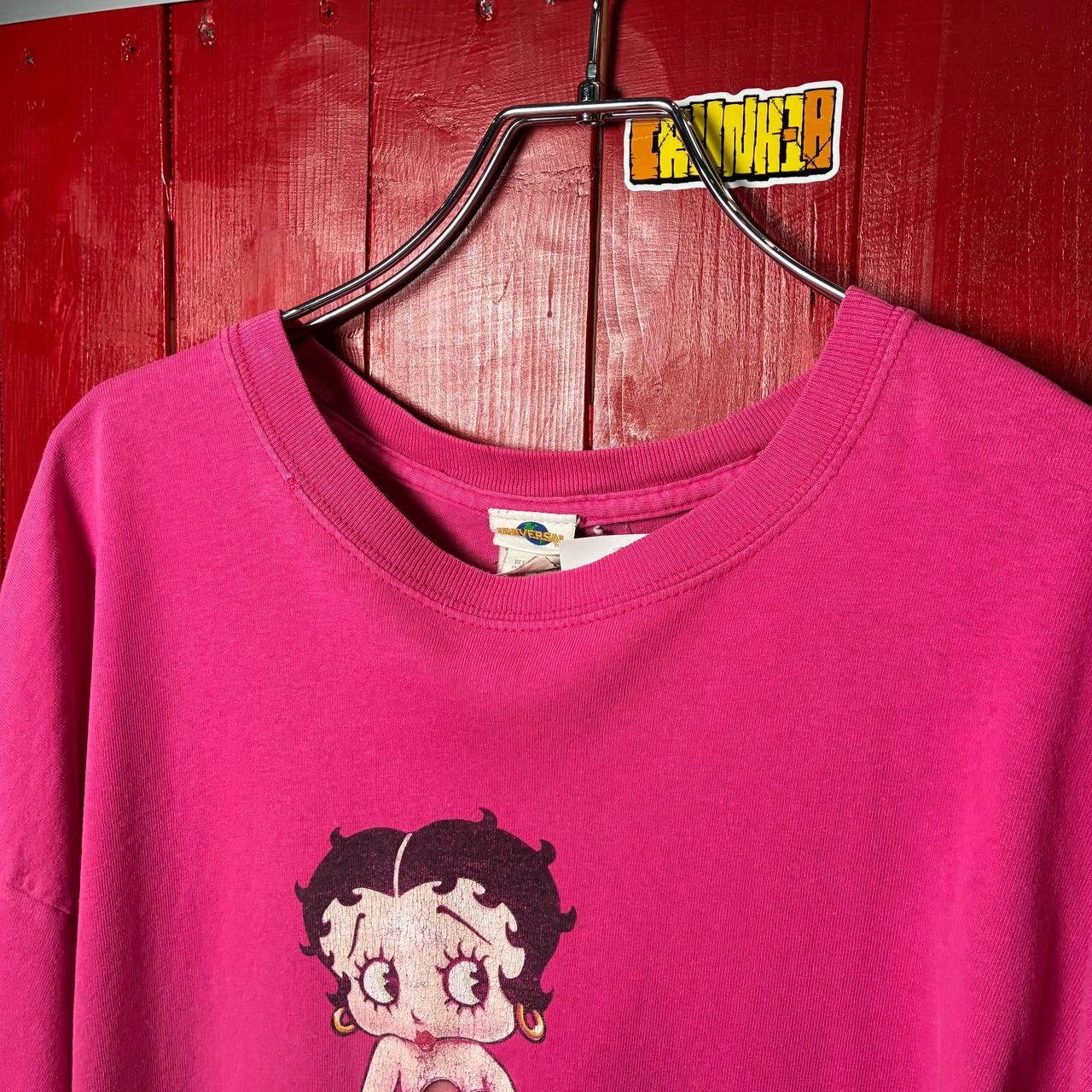 90s-00s Betty Boop by UNIVERSAL STUDIOD コラボTシャツ　ベティーブープ　ピンク