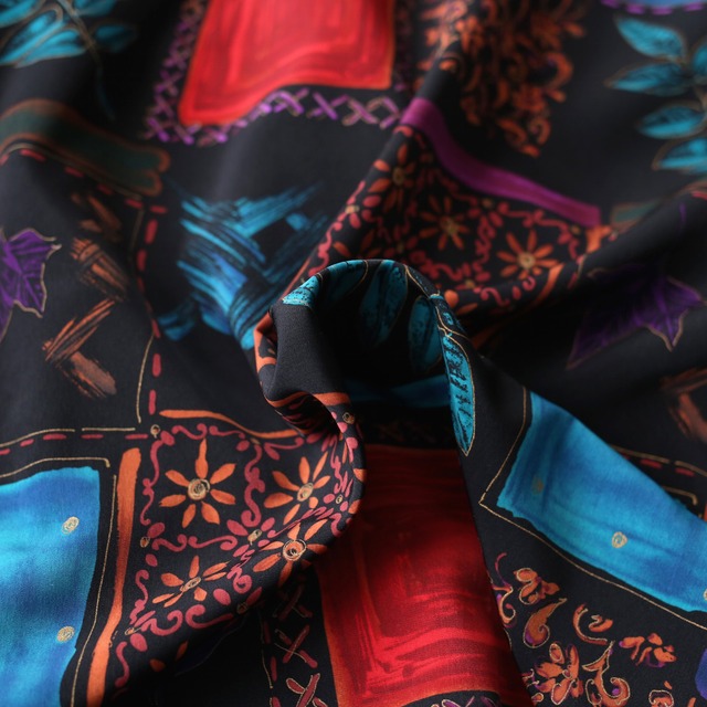 square art pattern super big easy tailored jacket