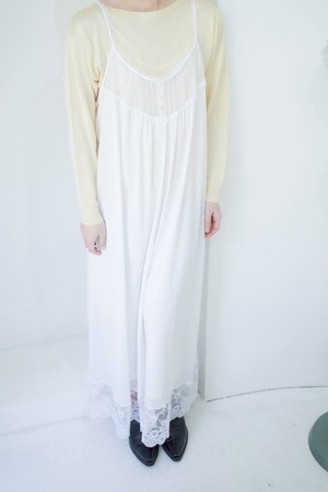 white long lingerie dress