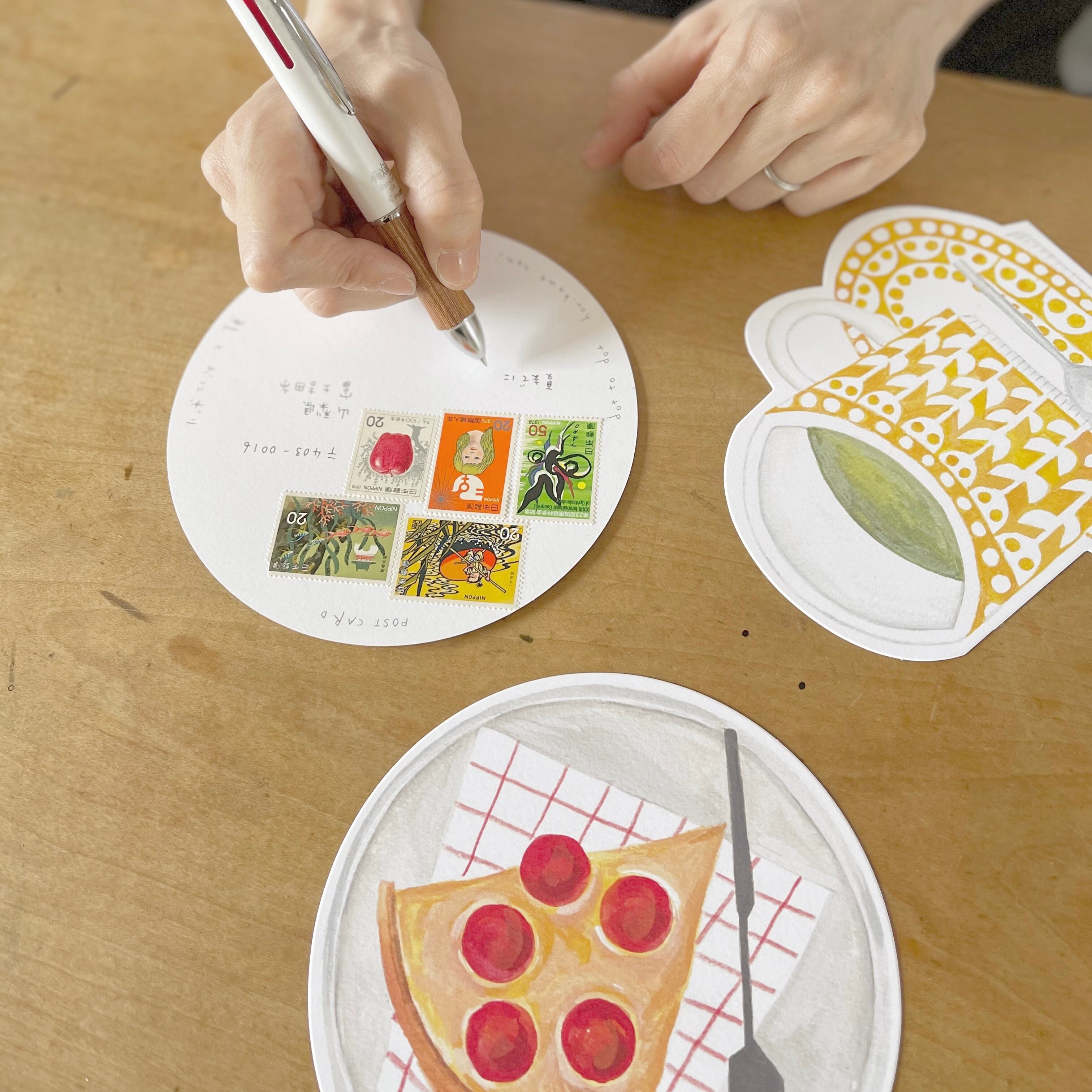 ダイカットイラストカード 型抜きポストカード ９枚セット Dottodot Works