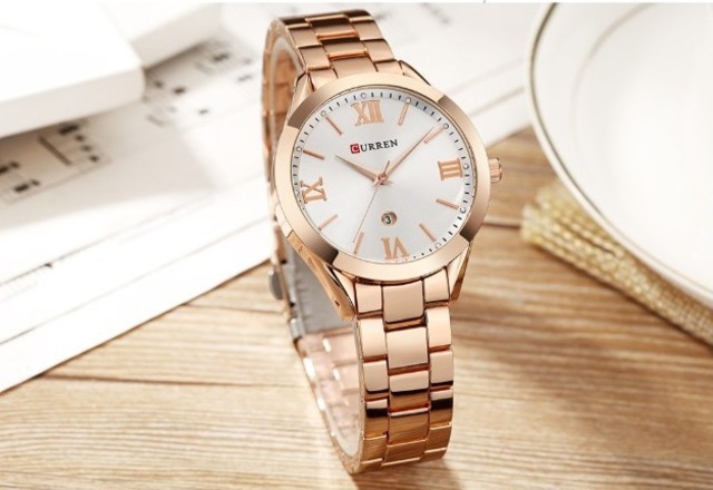 CURREN LT-C9007(rose-white) レディース腕時計