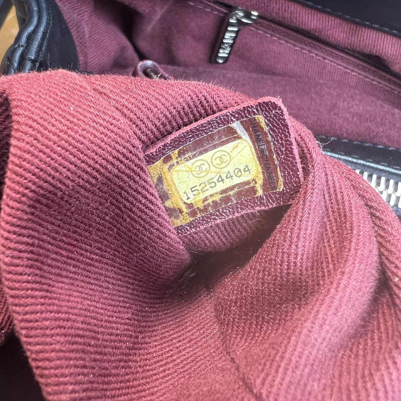 CHANEL シャネル ココマーク  レザー×エナメル ハンドバッグ ブラック A-9235