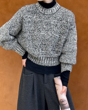 ブークレツイードショートニット A0689