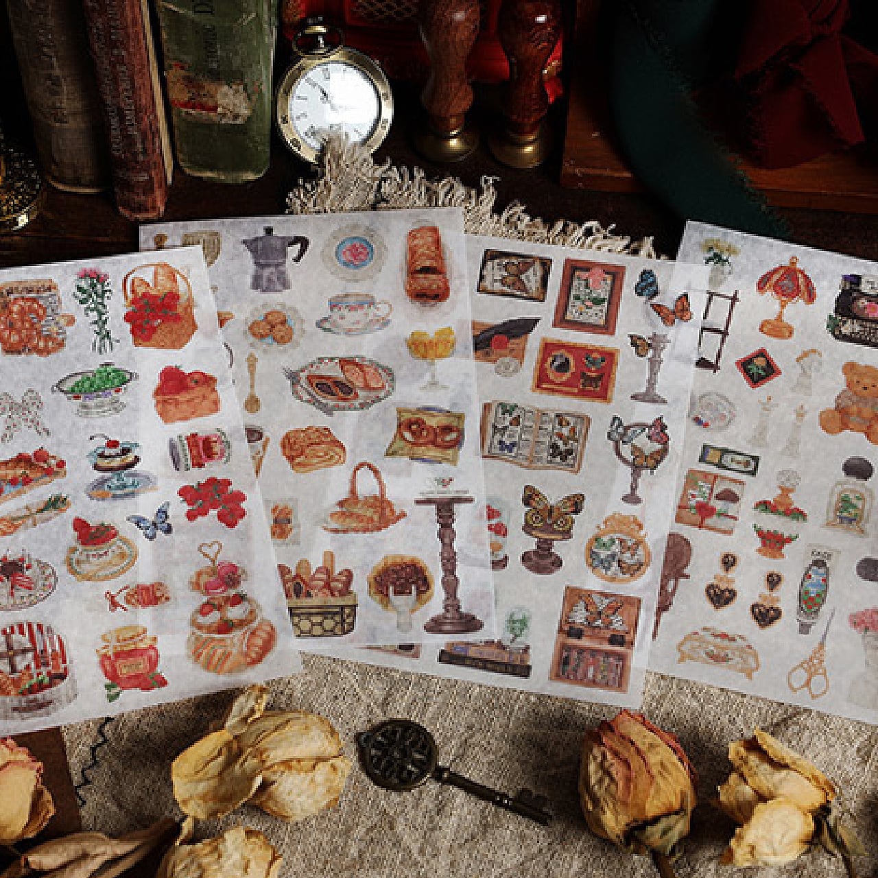 紙モノ/ステッカー/シールセット 楽天市場】 フレークシール 600以上の素材 粘着コート紙シール 服装の