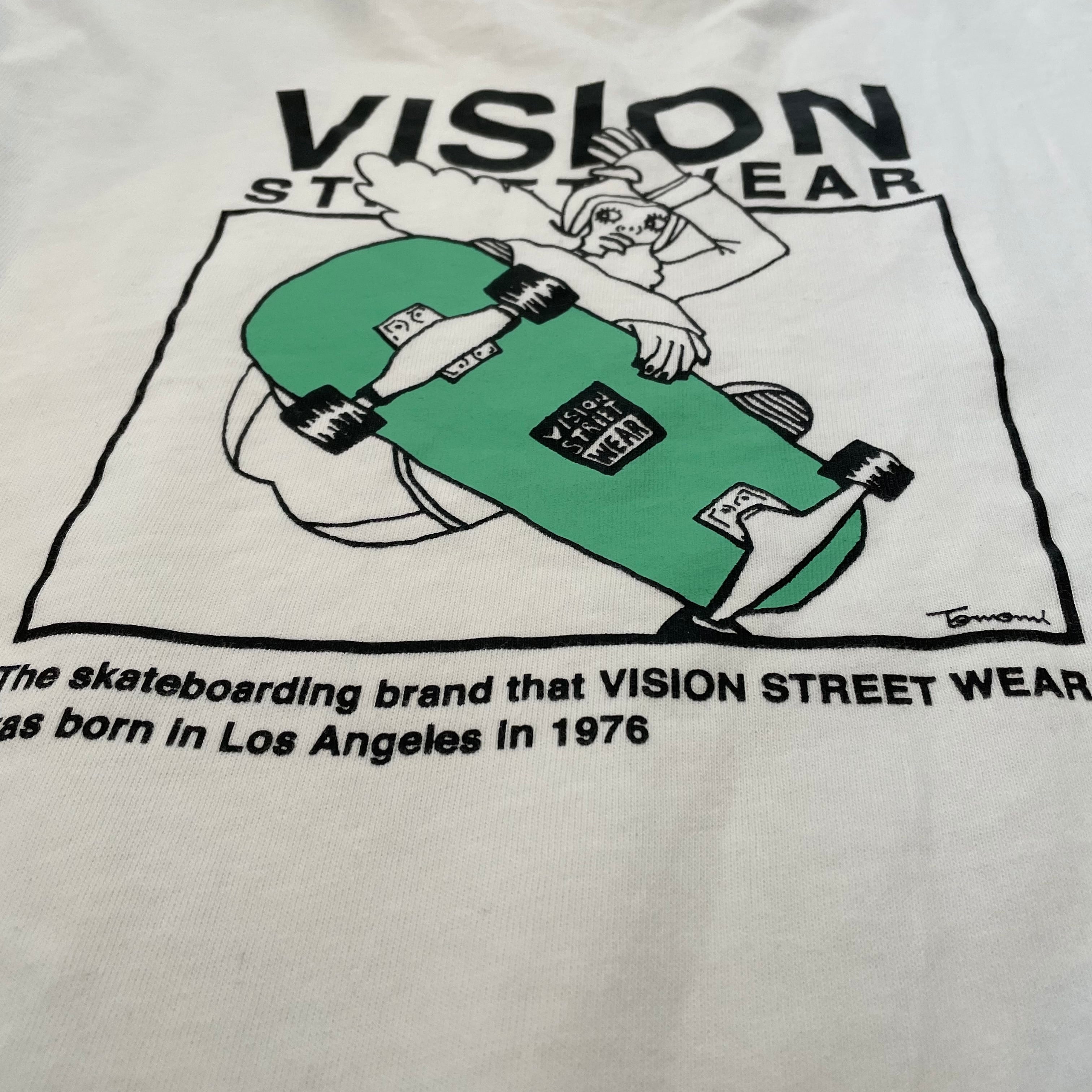 VISION STREET WEAR】Tシャツ L ワンポイント バックプリント スケート