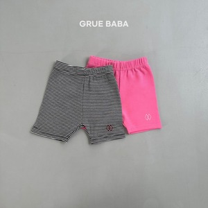 （即納）grue baba / stripe half pants