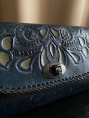 leather carving clutch bag-4218-6