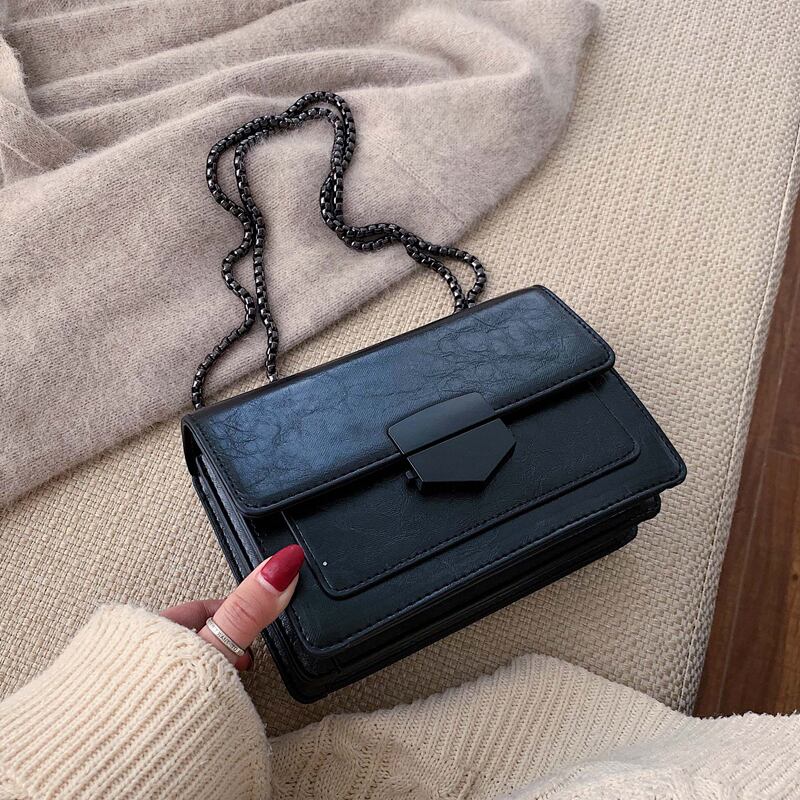 人気のスモールバッグレディースバッグ2020ワイルドテクスチャーメッセンジャーバッグファッションスモールスクエアバッグチェーンバッグの新しいトレンディなバージョン 手作りハンドバック904425243