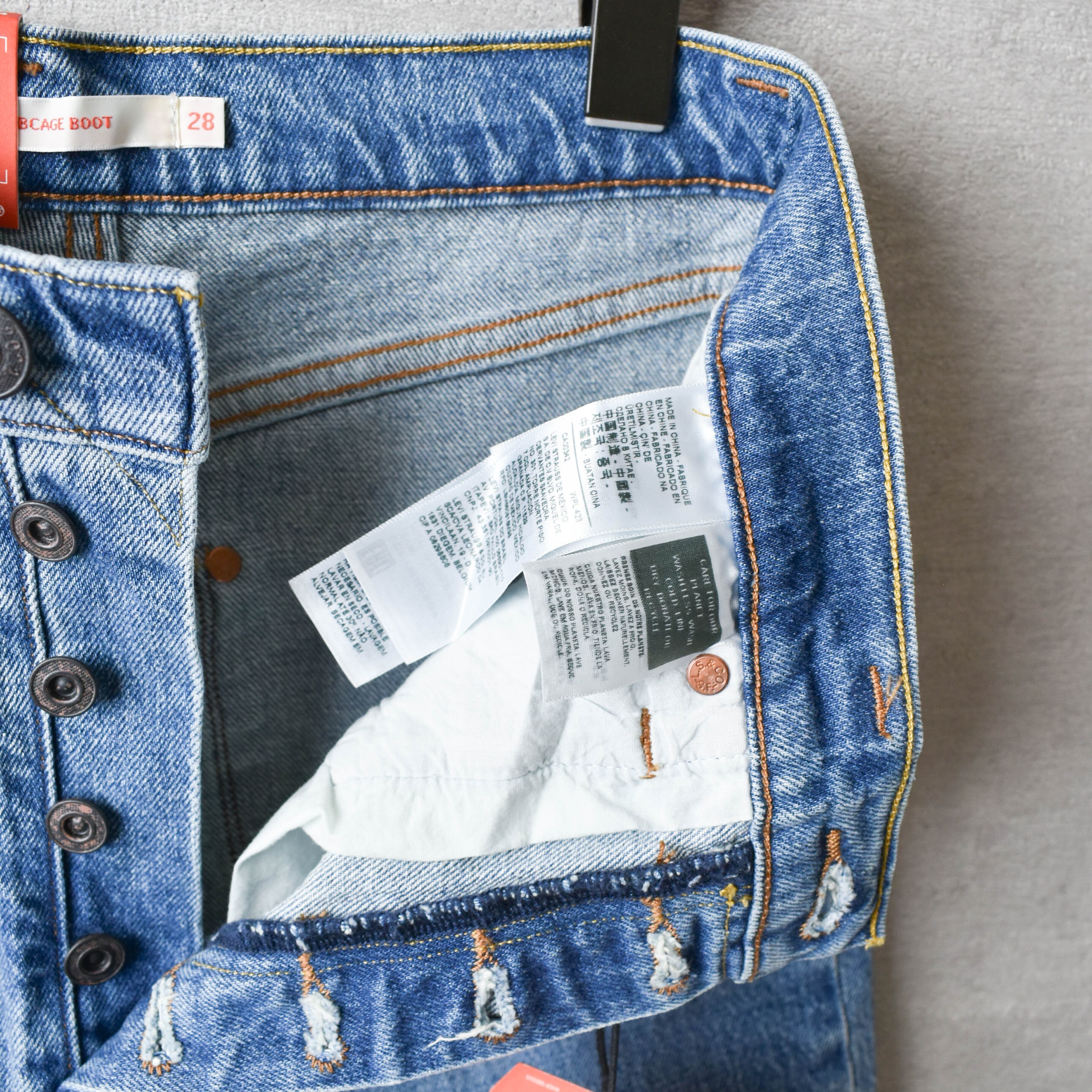 [NEW] LEVI'S RED RIBCAGE BOOT ライトブルー A2680-0002 28inch
