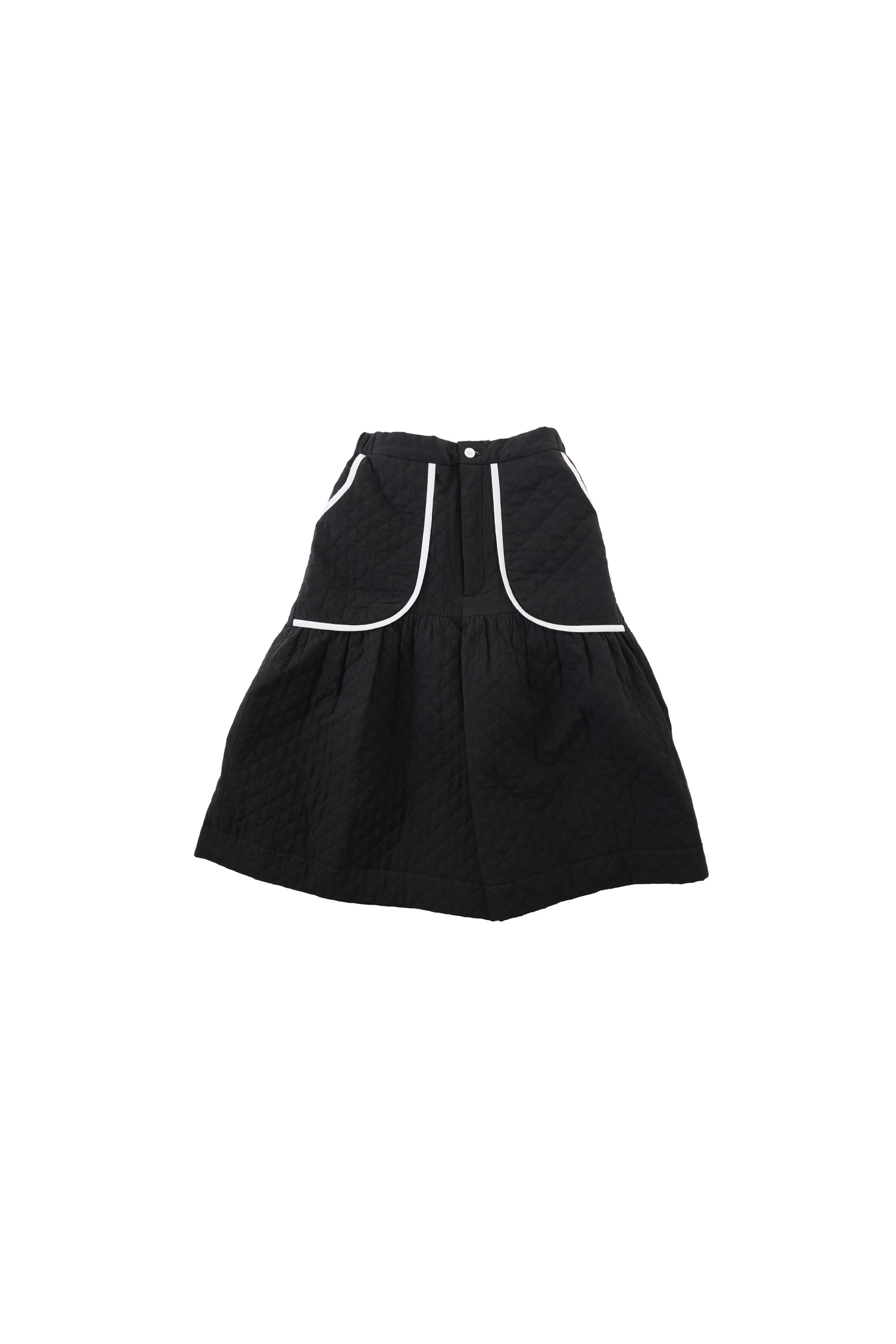 【26AW】folkmade(フォークメイド)Quilted Harf Pants BLACK(M/L)パンツ キルティング ハーフパンツ
