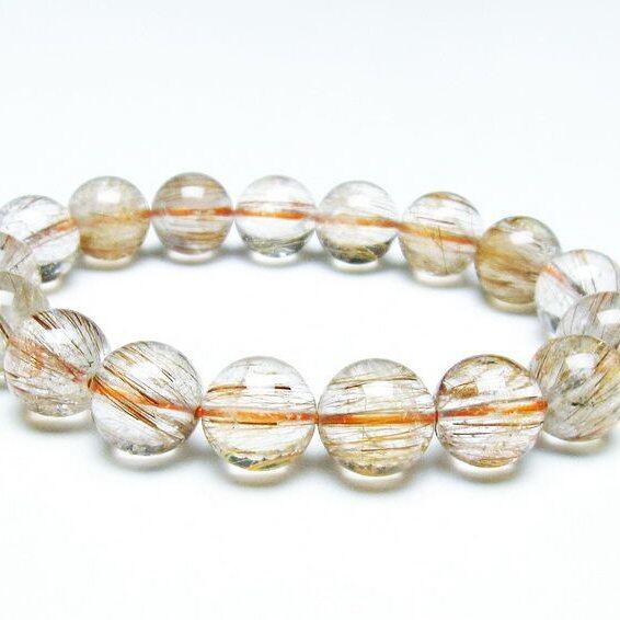 キャッツアイ ルチルクォーツ ブレスレット 12mm 一点物 111-38598