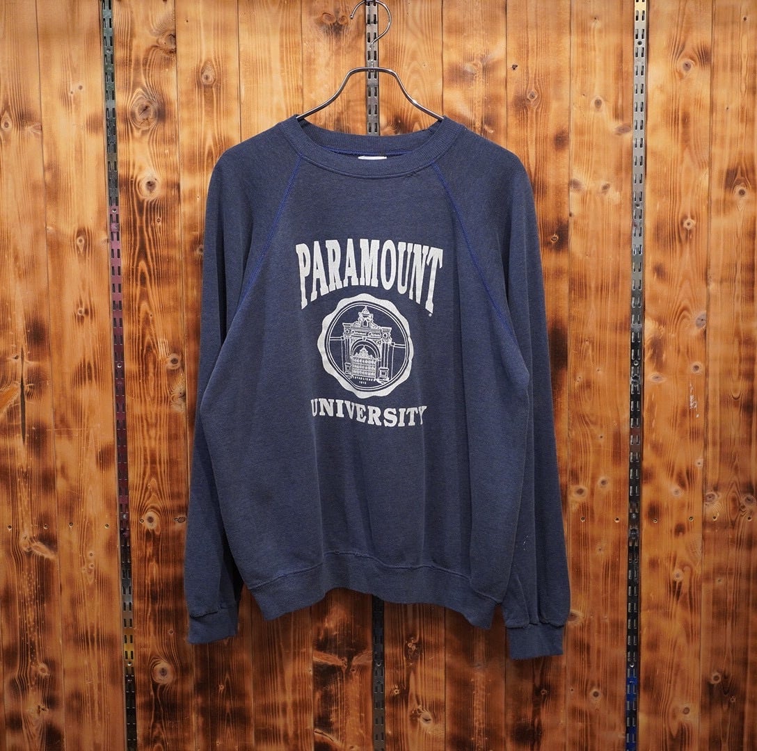 80s hanes paramount university ラグラン スウェット L/usa製 ヘインズ カレッジ