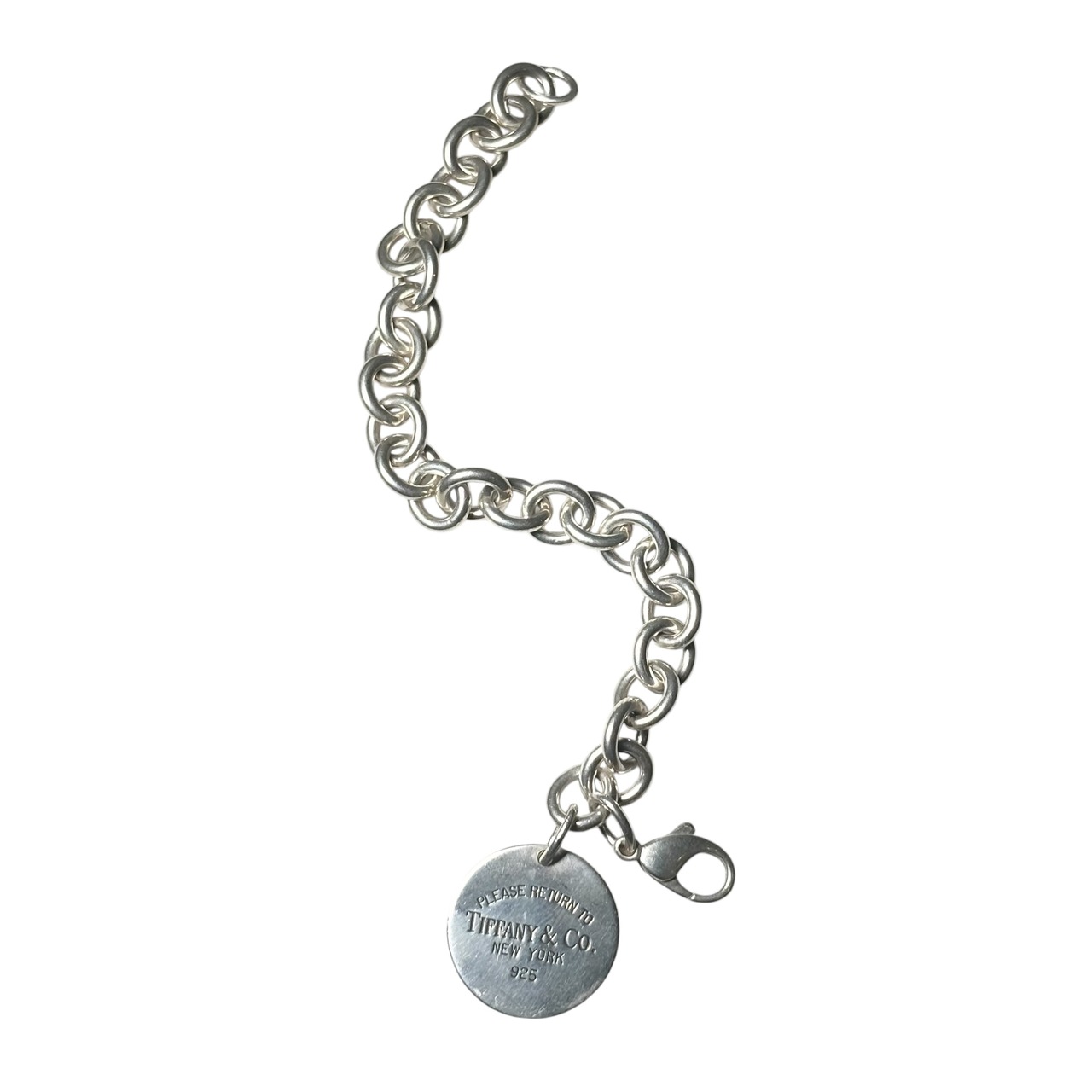 vintage TIFFANY silver circle link chain bracelet “Return to Tiffany”