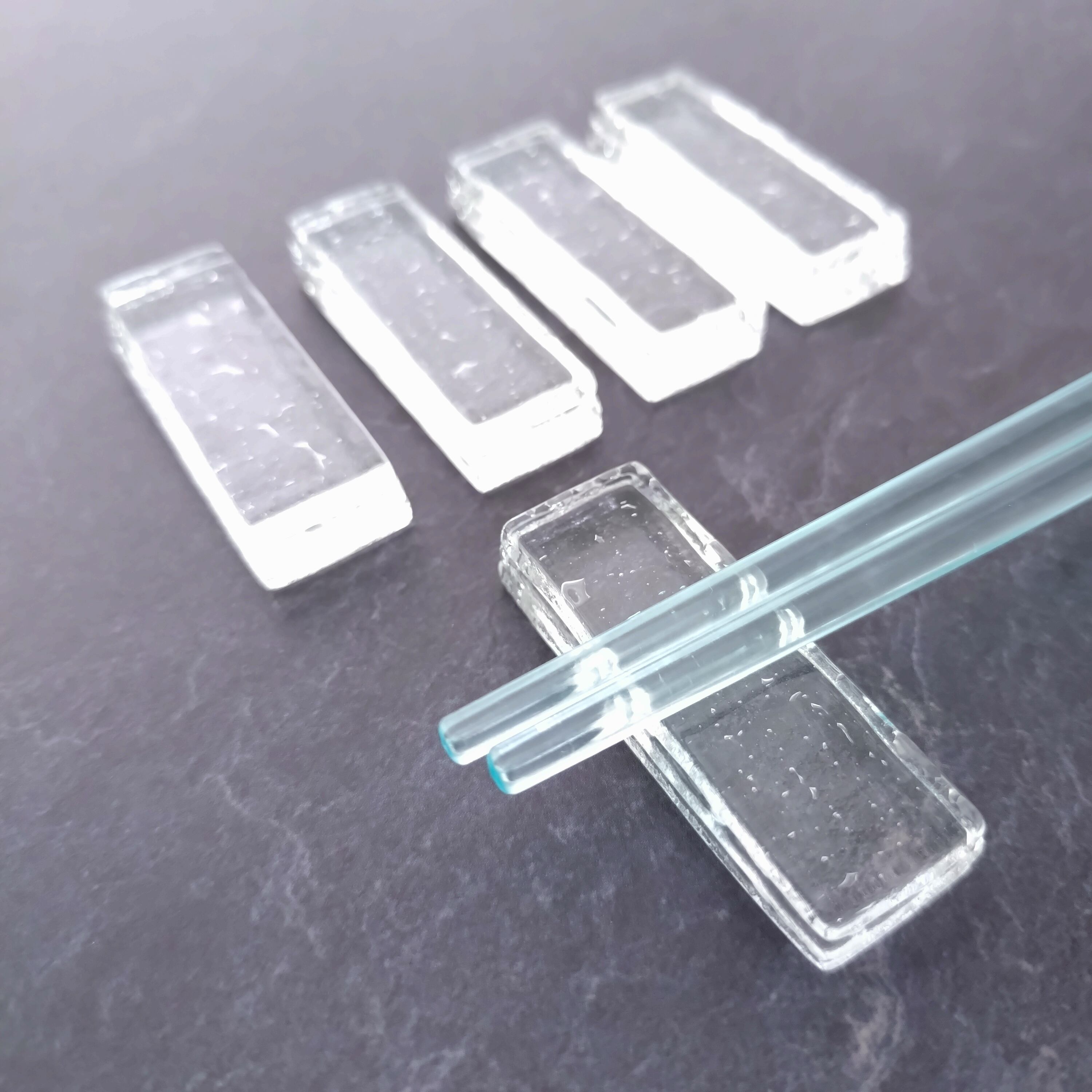 カトラリーレスト　ガラス クリアガラスのカトラリーレスト - Aking-glass GALLERY | minne