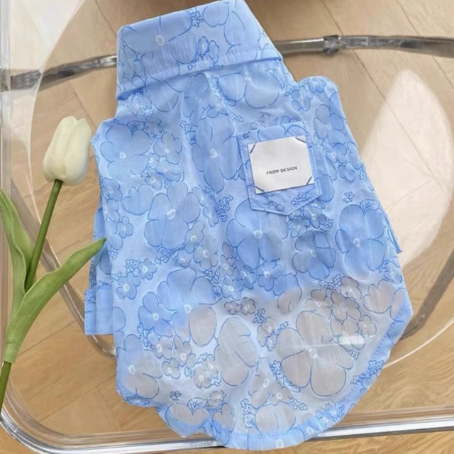 シースルーフラワーペットシャツ【sam009】