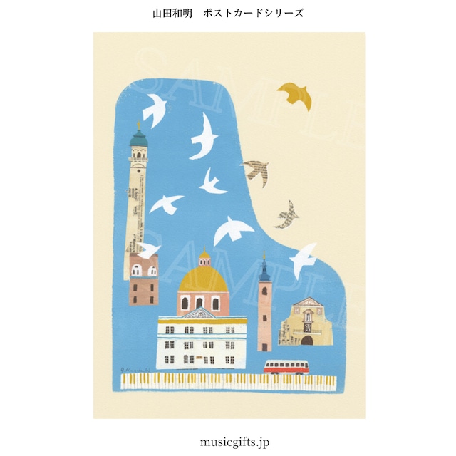 ポストカード 山田和明「ゆがんだ月」