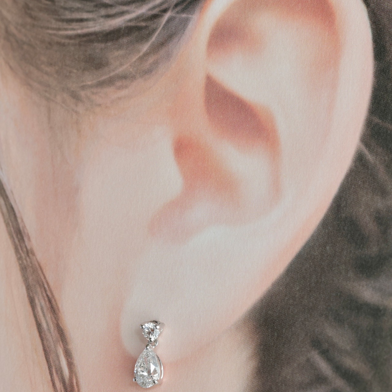 Pt900 ブルーリバー 0.516ct 0.506ct ダイヤモンド ピアス D VS1/VVS2  
