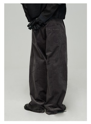 DECESOLO 24AW プリーツコーデュロイ ルーズパンツ