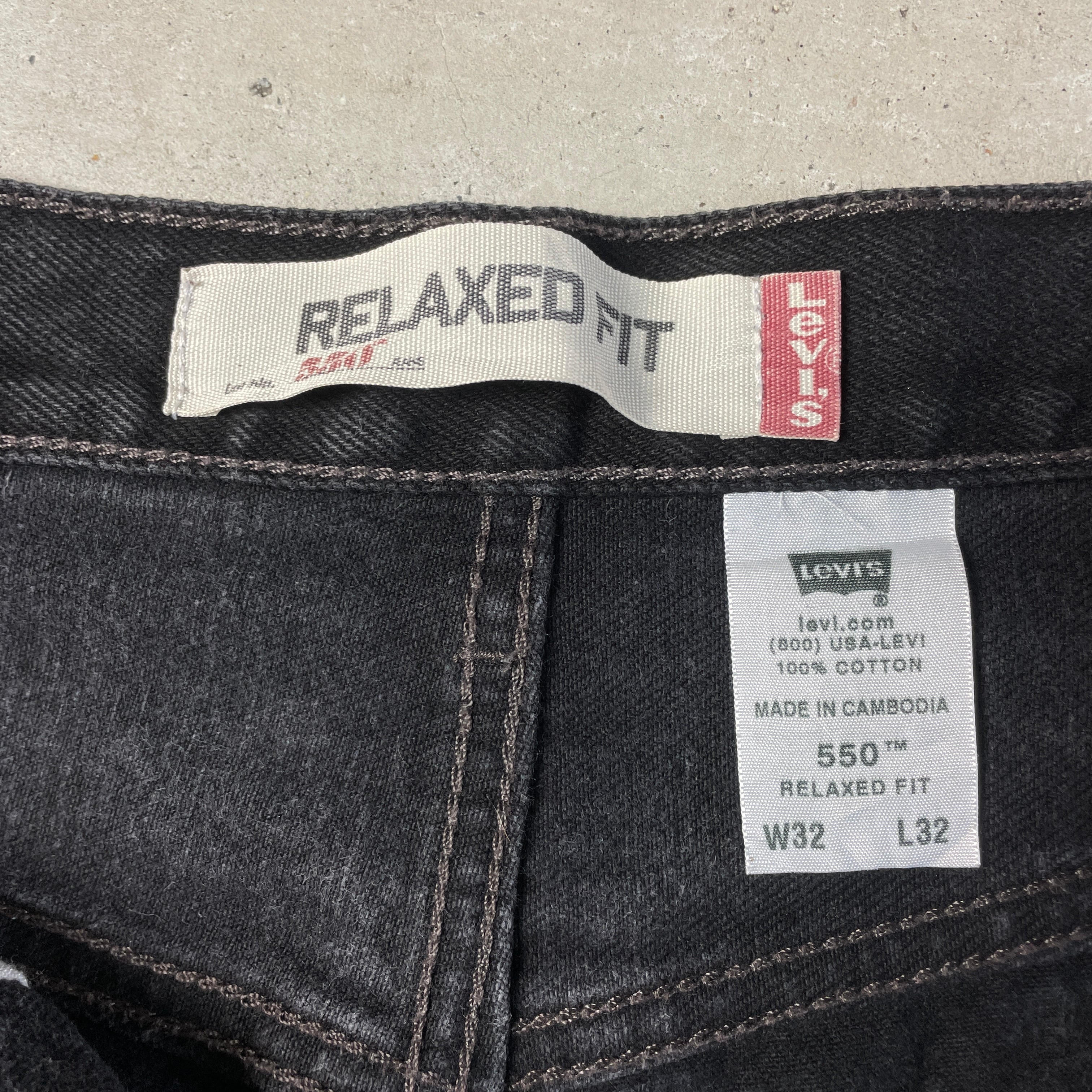 00年代 Levi's リーバイス 550 RELAXED FIT ブラック デニムパンツ