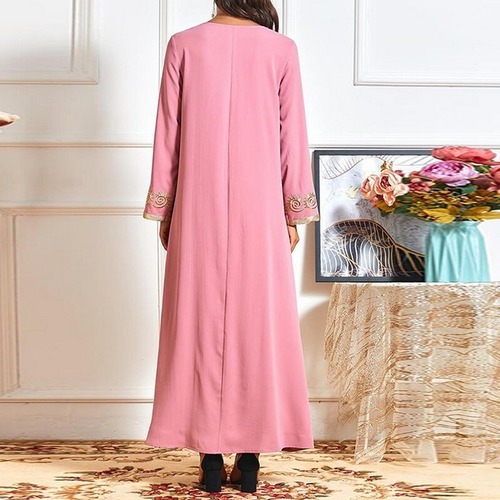 ドバイ風 ロングワンピース O1029 Leaf Tone ドバイ風 ロングワンピース O1029 Leaf Tone