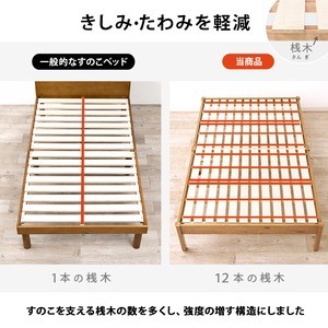 【組立式】耐荷重350kg セミダブルベッド すのこフレーム ポケットコイルマットレスセット 3色展開 一人暮らし ワンルーム 幅122.5cm