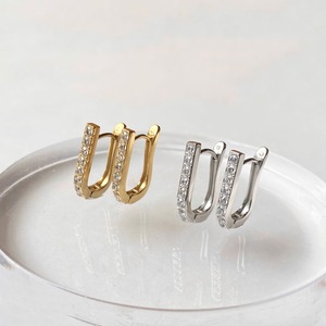 1/23(金)21時発売＊ホースシュー ジルコニア ワンタッチ ピアス MP6887