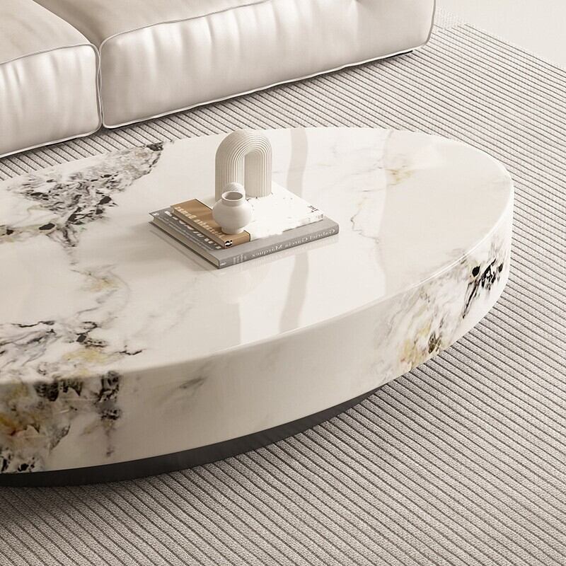 センター テーブル 大理石 楕円 天板 ラグジュアリー おしゃれ