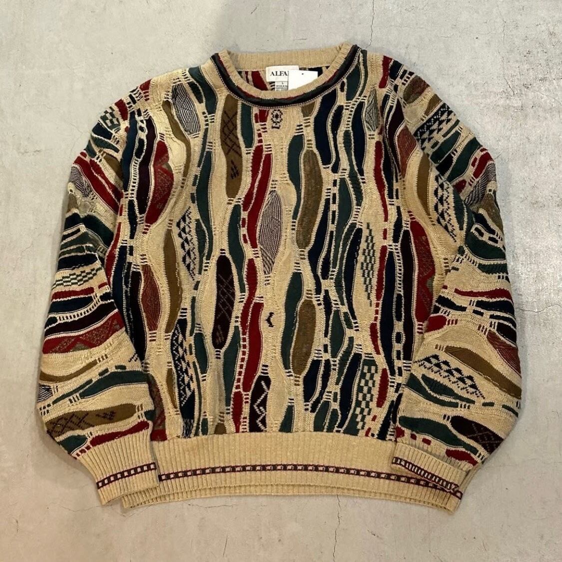 90s ALFANI 3D design knit【高円寺店】