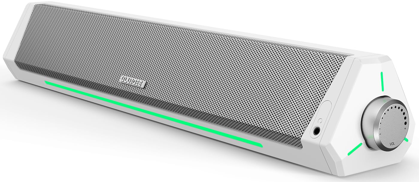 Bluedee PCスピーカー サウンドバー Bluetooth & AUX接続 10W ステレオ