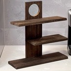 【木製 インテリア ディスプレイラック】 卓上収納 キッチン収納 コスメ フィギュア 香水 コレクション オタ活 装飾 展示 リビング オフィス カフェ