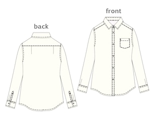 D003 ベーシックシャツの製図PDF