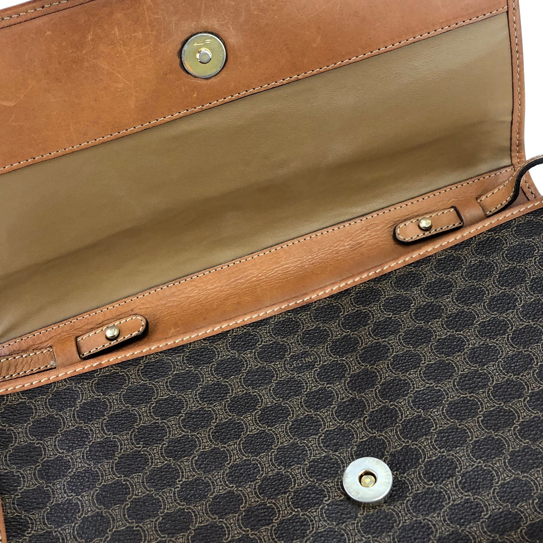 CELINE セリーヌ マカダム ロゴ型押し PVC レザー 2way クラッチ CELINE セリーヌ マカダム ロゴ型押し PVC レザー 2way クラッチ