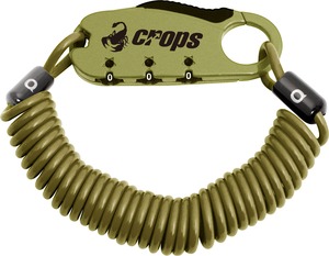 【在庫のみ】クロップス(crops) コンパクトワイヤーロック Q3 | 3mm×1800mm 3桁ダイヤル CP-SPD08